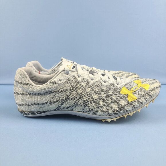 Under Armour Track Cleats Mens Size 7.5 HOVR Miler Pro 3 Grey Metallic Gold main image 12